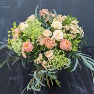 Dansk peach and green Bouquet