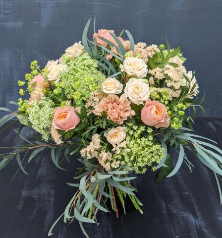 Dansk peach and green Bouquet