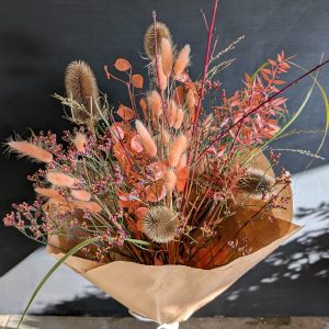 Dried peachy orange bouquet